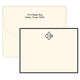 Triple Thick Diamond Monogram Flat Note Cards - Raised Ink Image 1 of 2